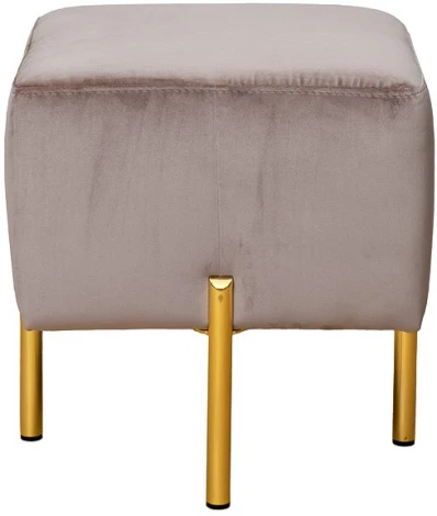 Пуфик Garda Decor MARIO-Velv SBEG (Золото/Бежевый)