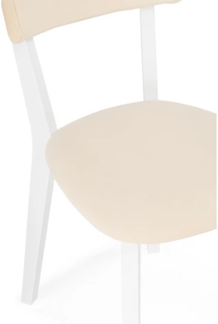 Деревянный стул Woodville Гилмар бежевый велюр / белый 515981