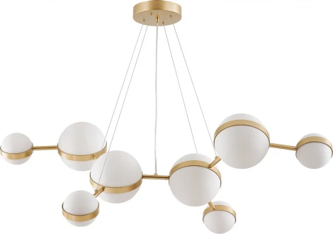 Подвесной светильник Favourite Asterismo 4448-8P (LED, 220V, на тросе, шарики, молекулы)