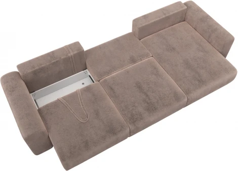 Диван угловой Лига-056 НПБ Лонг угол универсальный Лига Диванов (Велюр) арт.129164