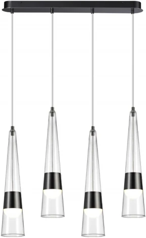 Подвесной светильник каскадный Odeon Light Lump 5044/42L глянц.темн.хром/прозрачный/металл/стекло LED 42W 3000K 4167Лм (220V, на проводе)