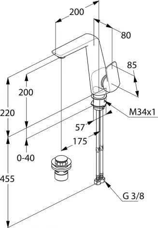 Смеситель Kludi Ameo 410250575 для раковины