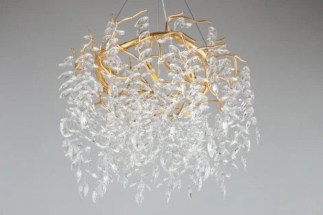 Подвесная люстра Aployt Gertunia APL.847.03.10 (220V, хрусталь, на тросе, листья, ветки)