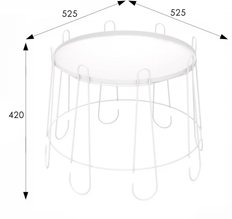 Столик кофейный SHT-CT6-2 белый муар от фабрики Mebelik