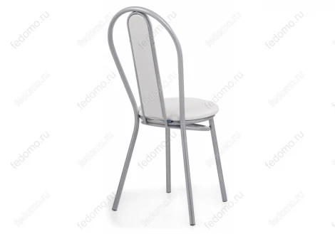 Стул Woodville на металлокаркасе Lamniel косое кольцо белый полимер / светлый мусс 453990
