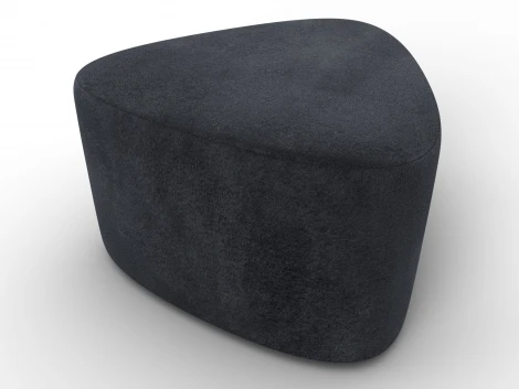 Пуф 004 (ДСП,Фанера/Пластик/Велюр/Темно-серый) Лига Диванов 132366