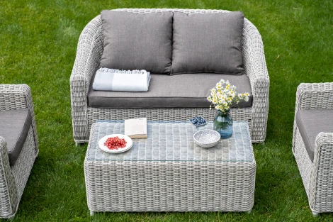 Столик журнальный из искусственного ротанга, цвет бежевый 4SIS Кон Панна YH-S4517W-1 beige