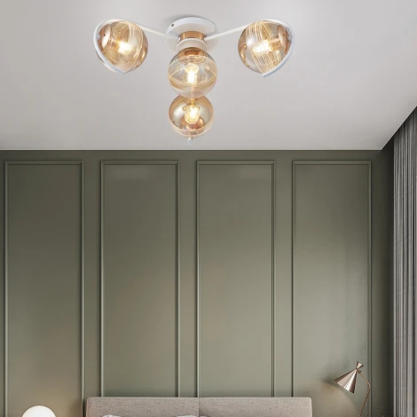 Потолочная люстра Arte Milano AMALFI 326208/3+1 WH+FG (220V, шар)