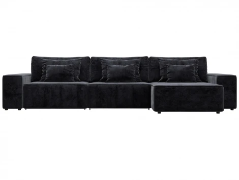 Диван угловой Лига-074 угол универсальный (ДСП/Пластик/Велюр/Темно-серый) Лига Диванов 129870