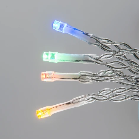 Бахрома светодиодная с эффектом мерцания, 50м. соединяемая, 880 светодиодов, красный, синий, желтый, зеленый свет Uniel ULD-B50006-880/TTK MULTI IP44