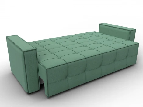 Диван-книжка Лига-067 (ДВП,Дерево/Пластик/Рогожка/Зеленый) Лига Диванов 129829