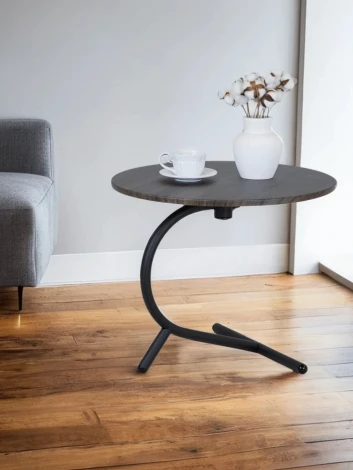 Стол журнальный Дуэт 14 дуб маррон/черный Mebelik 009430