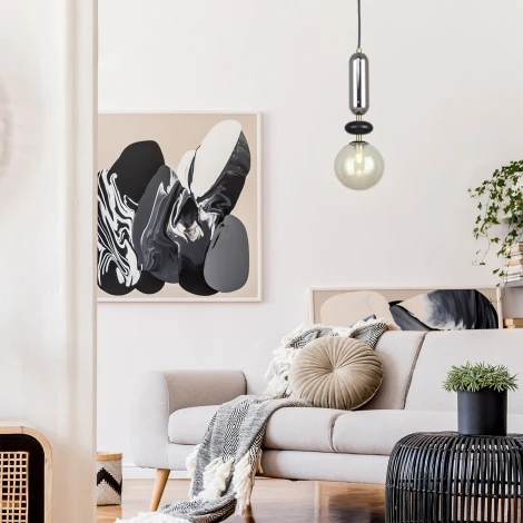 Подвесной светильник Escada Capsule 2102/1S G9*40W Black/Amber/Smoke