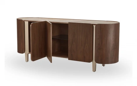 Буфет SELECT 3138 глянцевая керамика ТОСКАНЕ/орех/золото ESF 5895