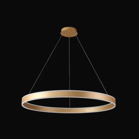 Подвесной светильник светодиодный Crystal Lux MUCHOS SP88W LED GOLD (220V, пульт управления, на тросе, кольцо)