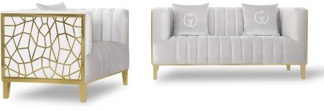 Диван Garda Decor 102AN-DIV-8682-SER (Светло-серый)