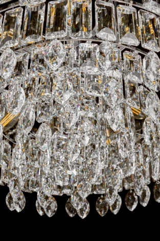 Подвесная люстра Fluorite Constancia FL1064-14P (220V, хрусталь, на цепи)