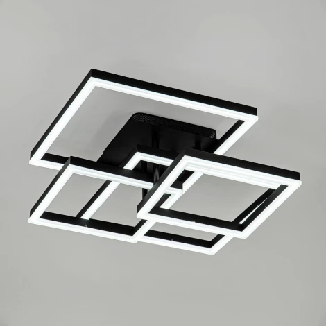 Потолочная люстра светодиодная на штанге с пультом с регулировкой цветовой температуры LED4U L11015-4 BK