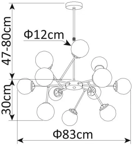 Подвесная люстра Arte Lamp Arancia A9276LM-12CC