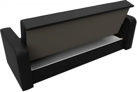 Диван-книжка Тур (Черный/Экокожа) Лига Диванов арт.121789