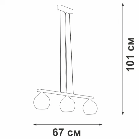 Подвесной светильник Vitaluce V3107-0/3S (220V, на тросе)