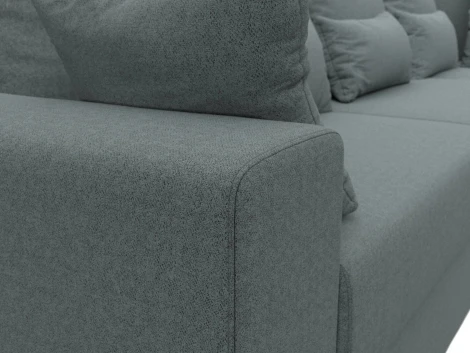 Диван угловой Майами Long правый угол (Серый/Рогожка) Лига Диванов арт.122907