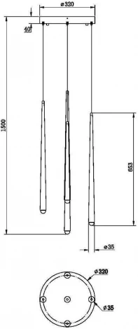Подвесной светильник Maytoni Cascade MOD132PL-L30BSK (LED, 220V, на проводе)