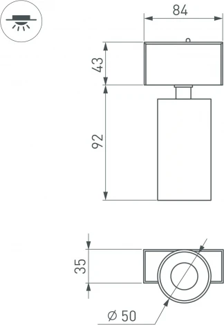 светильник магнитный MAG-SPOT-45-R85-7W Day4000 (WH, 24 deg, 24V, DALI) (Arlight, IP20 Металл) 046585