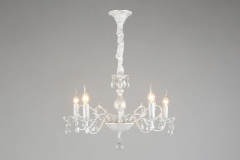 Подвесная люстра Bantine OML-53213-05 (220V, хрусталь, подвески, на цепи)