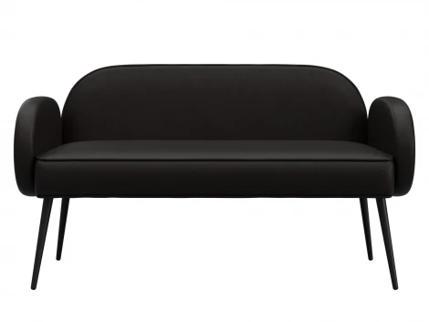 Диван прямой Лига-086 (Фанера/Металл/Экокожа/Коричневый) Лига Диванов 131086