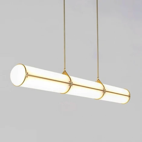Подвесной линейный светильник LED (люстра) Roll And Hill Endless Straight L128 Brass ImperiumLoft 40,2736 (148206-22) (220V)