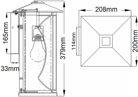 Настенный светильник уличный Kichler Ashbern QN-ASHBERN-M (220V, IP44)