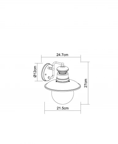 Настенный фонарь уличный Globo Sella 3272S