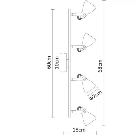 Спот Arte Lamp Gotto A9189PL-4GY