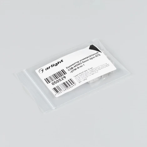 Коннектор универсальный COB-MONO-5mm-2pin-STS-STW-8-in-1 (Arlight, IP20 Пластик) 050529
