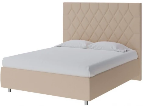 PROxSON Кровать Rhomby без основания (Ткань: Рогожка Savana Camel (бежевый)) 90x200