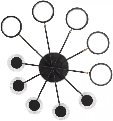 Потолочная люстра на штанге Megan 10164M Black (LED, 220V, круглые, кольцо)