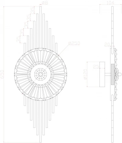 Настенный светильник Arte Lamp Almaaz A2564AP-1PB (LED, 220V)