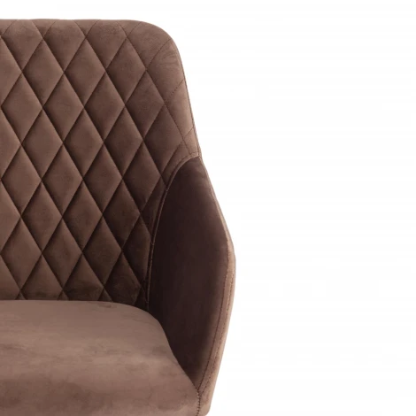 Кресло BREMO (mod. 708) коричневый barkhat 12/черный (ткань/металл)