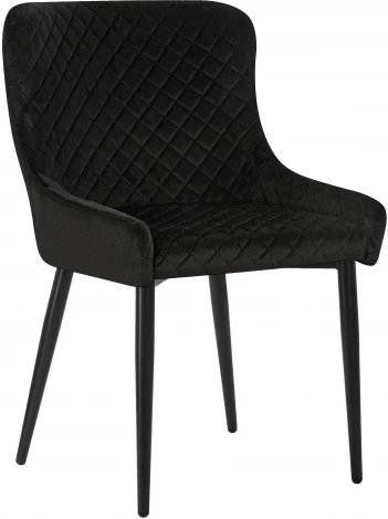 Стул обеденный RICHARD (черные матовые ножки, черный велюр (V108-77))