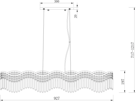 Подвесной светильник Maytoni Gracia DIA201PL-06G1 (220V, на тросе)