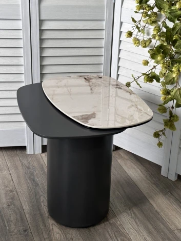 Стол кофейный ARVID PANDORA  керамика на стекле/ окрашенный МДФ / темно-серый МДФ каркас ®DISAUR (арт.626M05806)