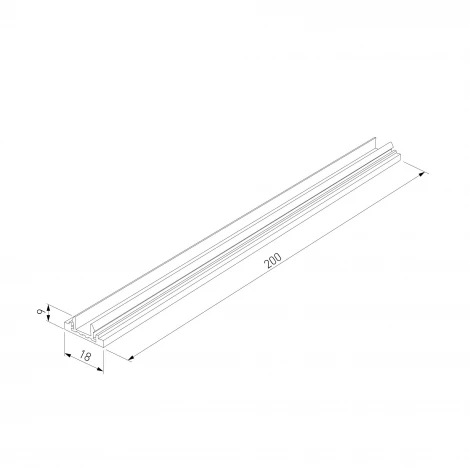 Декоративная накладка для шинопровода (никель) 20 см Elektrostandard Line Magnetic 85232/00