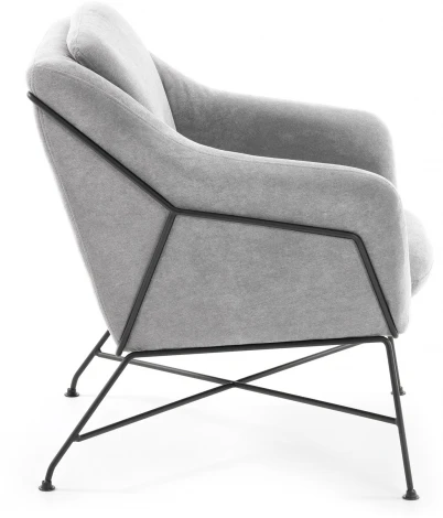 Кресло La Forma (ex Julia Grup) Brida (Серый/ Сталь,Фанера,Пена,Металл,Пенополиуретан)