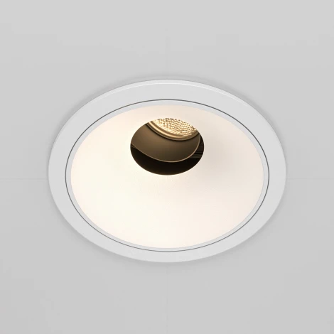 Встраиваемый светильник под гипсокартон Wise 3000K 10W Maytoni DL057-10W3K-W (LED, 220V, круглые)