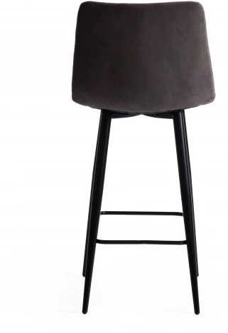 Стул полубарный CHILLY (mod. 7095пб) ткань/металл, 55x44x94 см, высота до сиденья 66 темно-серый barkhat 14/черный Tetchair 15454