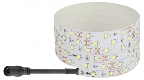 Комплект светодиодной ленты 12V 5м белый теплый ЭРА 2835kit-4,8-60-12-IP20-2700-5m
