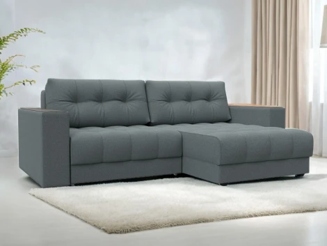 Диван угловой с декором Лига-049 НПБ Лига Диванов (Рогожка) арт.128452