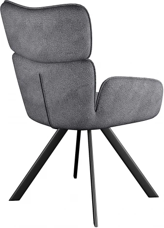 Стул DikLine 501 поворотный SB6 св.сер, ножки черные арт.00-00076324