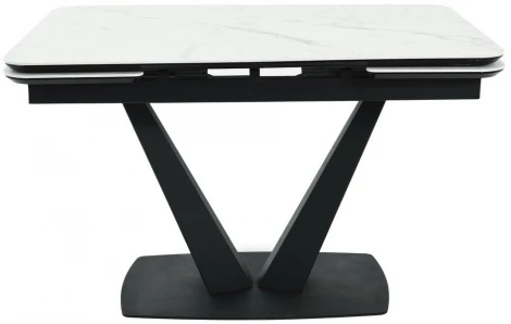 Стол Vito раскладной 120-184x80x75см, белый мрамор, чёрный Bradex Home RF 0420